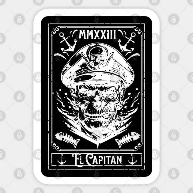 El Capitan Tarot Card Captain Anchor Design Sticker by FilsonDesigns